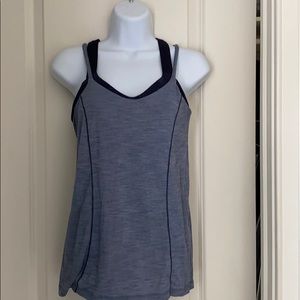 Lululemon Top with Built in Bra Blue Size 8